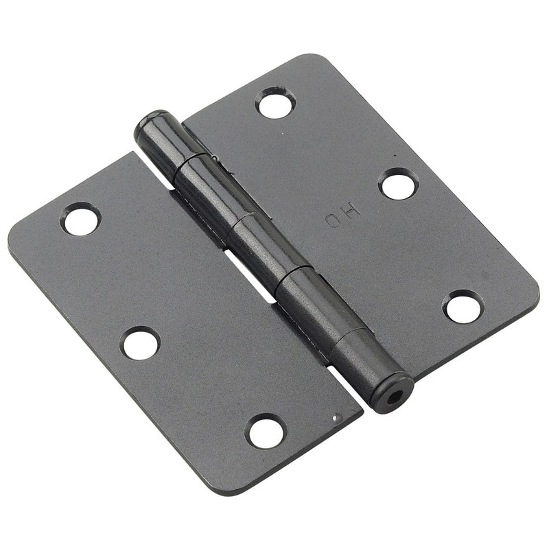 Full Mortise Butt Hinge - Size:3-1/2" - Finish:Black - Corner Type:1/4" Radius